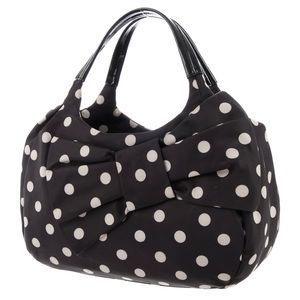Kate Spade cream and black polka dot handbag